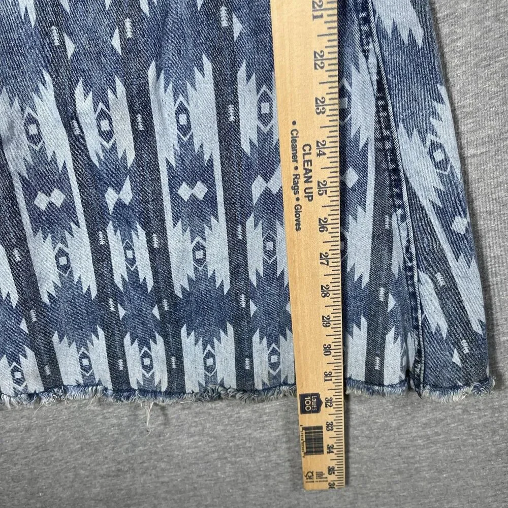 Rock & Roll Denim Jeans Womens 24x34 Blue Crazy Wild Flared Bell Bottoms - Picture 5 of 10